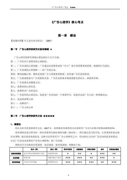 广告心理学笔记