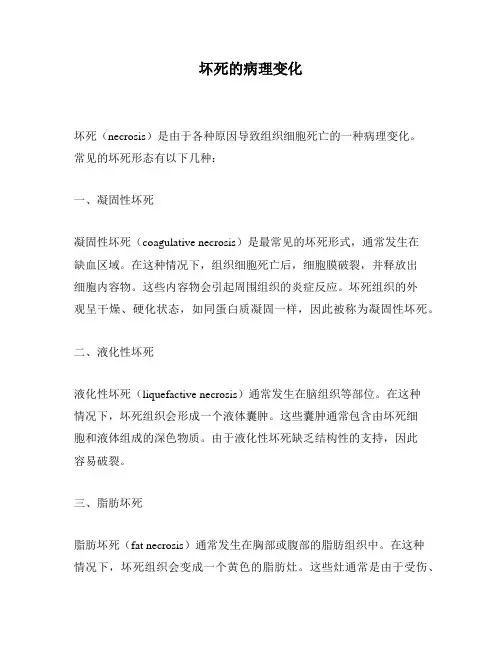 坏死的病理变化