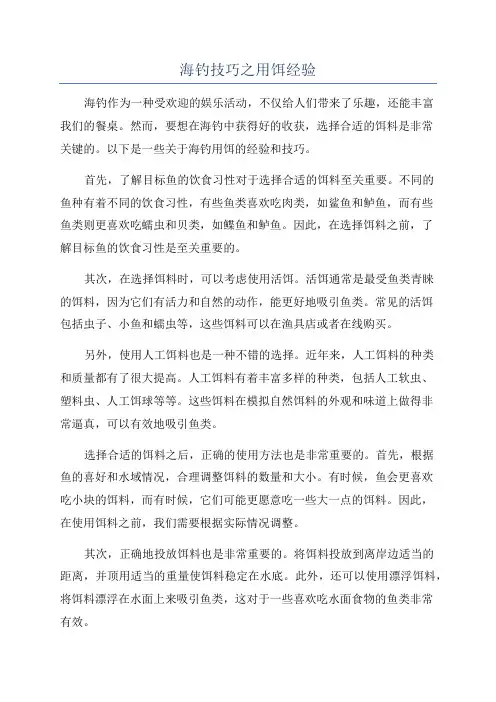 海钓技巧之用饵经验