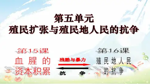 初中九年级历史上册第15课血腥的资本积累(1)精品课件(人教版)