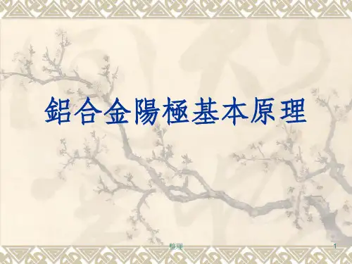 铝及铝合金阳极氧化基本原理介绍精选ppt