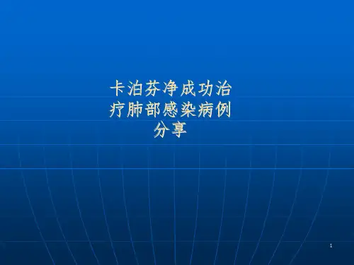卡泊芬净病例分享分享资料