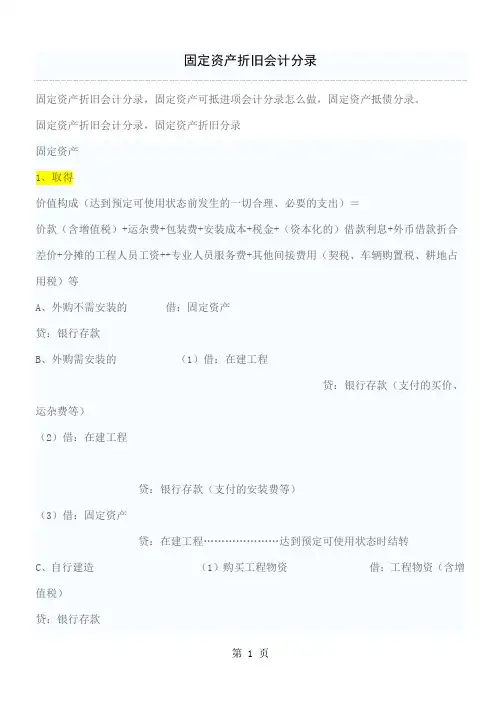 固定资产折旧会计分录-9页文档资料