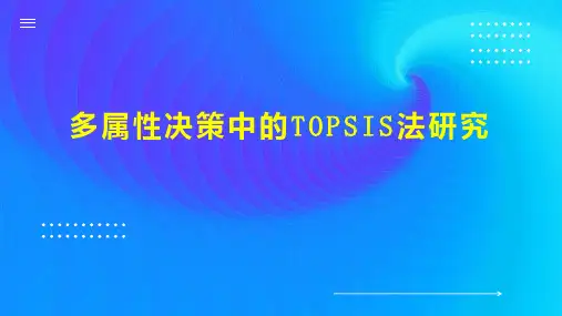 多属性决策中的TOPSIS法研究