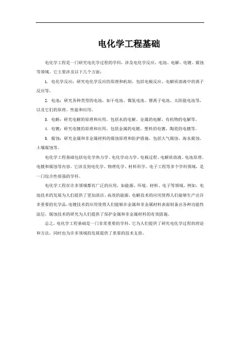 电化学工程基础