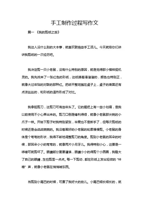 手工制作过程写作文