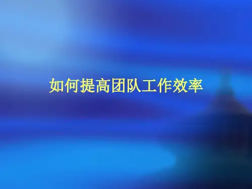 如何高效管理团队