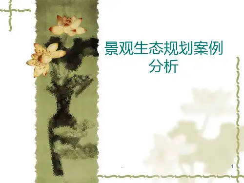 景观生态规划案例分析PPT课件