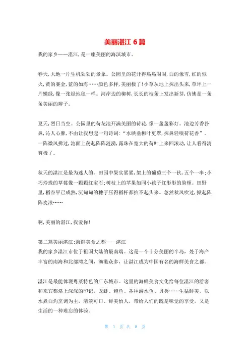 美丽湛江6篇