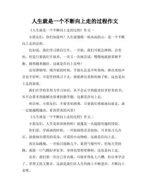 人生就是一个不断向上走的过程作文