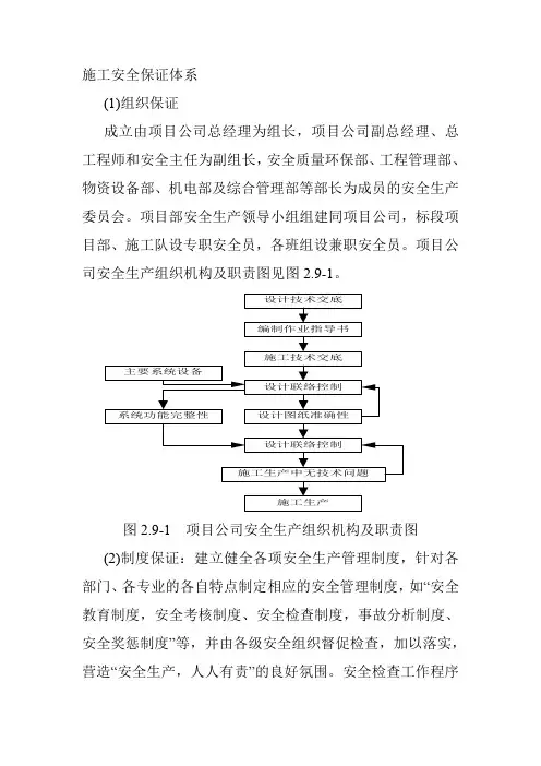 施工安全保证体系