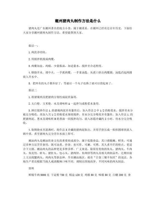 潮州猪肉丸制作方法是什么
