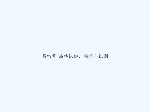 第四章 品牌认知、联想与识别 PPT