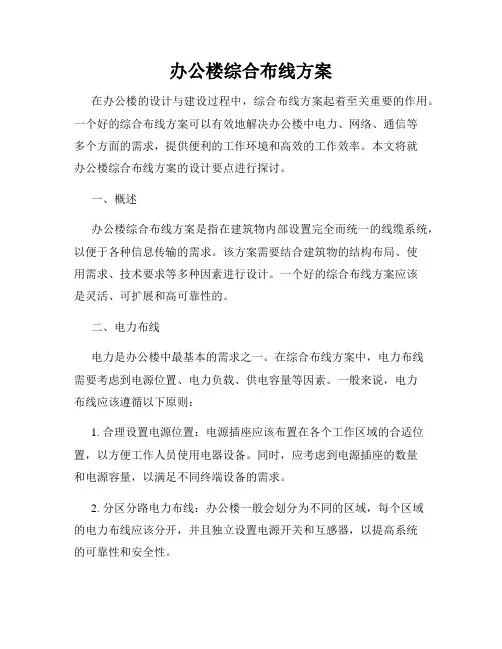 办公楼综合布线方案