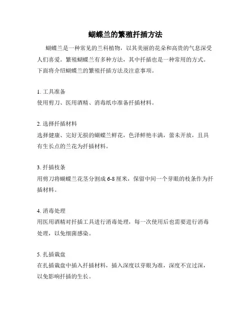 蝴蝶兰的繁殖扦插方法