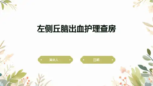 左侧丘脑出血护理查房