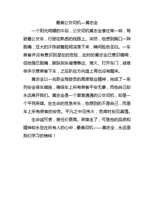 最美公交司机