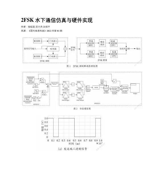 2FSK水下通信仿真与硬件实现