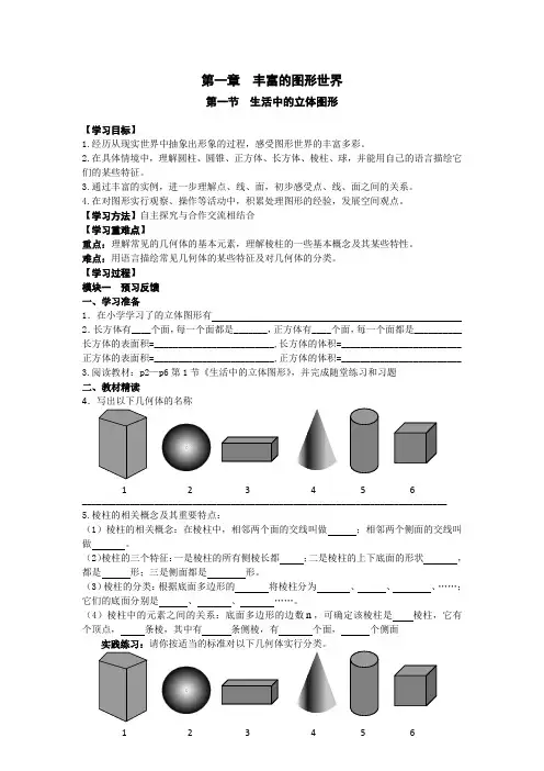 丰富的图形世界(导学案)