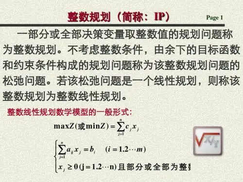 整数规划问题