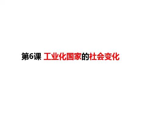 人教版部编九年级下册历史 第6课 工业化国家的社会变化