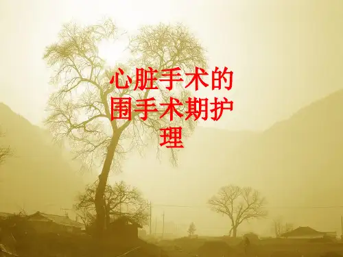 [课件]心脏手术的围手术期护理PPT
