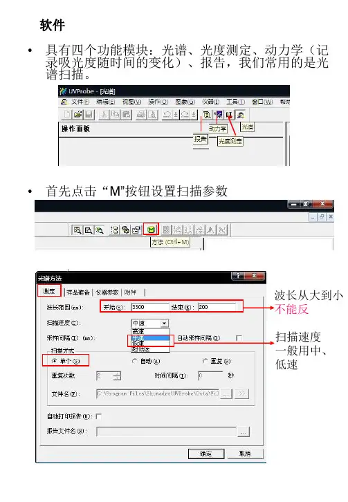 岛津UV近红外紫外可光分光光度计软件操作详细说明(截图说明)