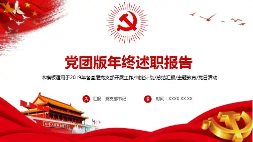 党小组向支部汇报范文ppt