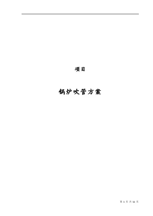 锅炉吹管方案