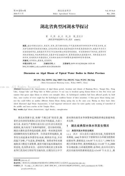 湖北省典型河湖水华探讨
