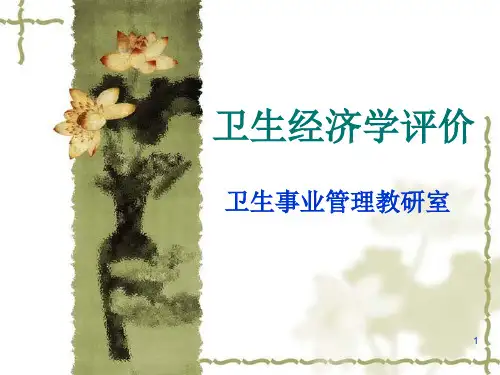 卫生经济分析与评价