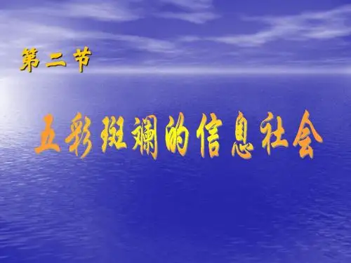 第三节五彩斑斓的信息社会