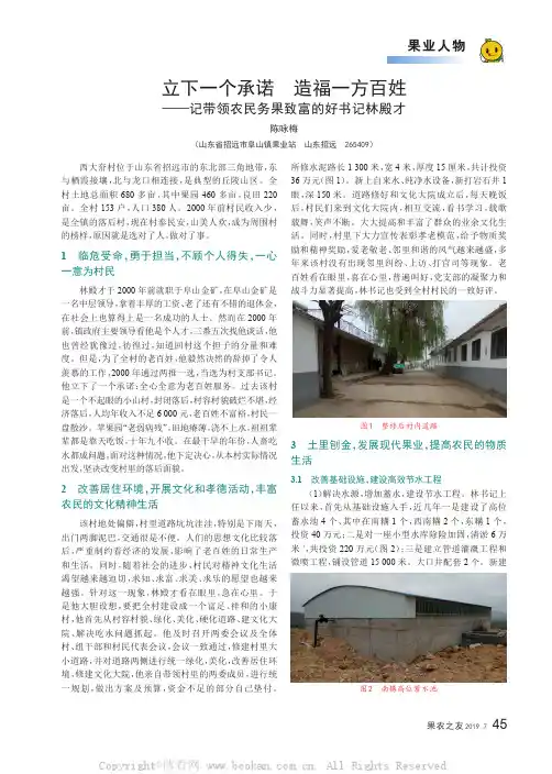 立下一个承诺造福一方百姓——记带领农民务果致富的好书记林殿才