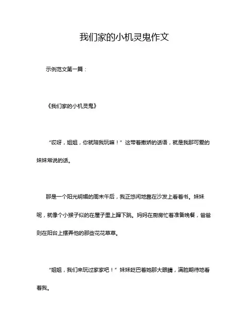我们家的小机灵鬼作文