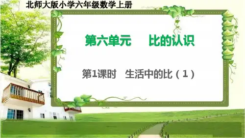 北师大版六年级数学上册6.1-2《生活中的比》课件