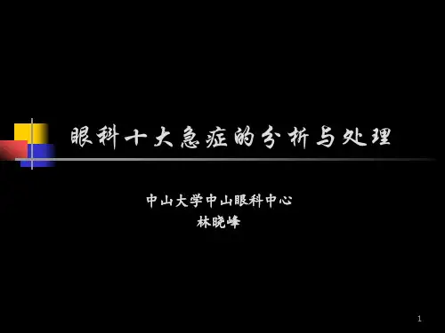 眼科十大急症PPT参考课件