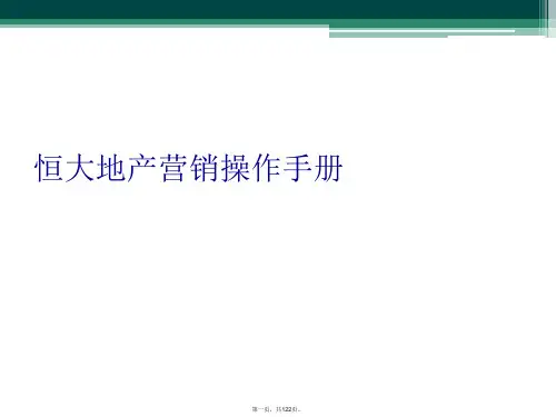 恒大地产营销操作手册