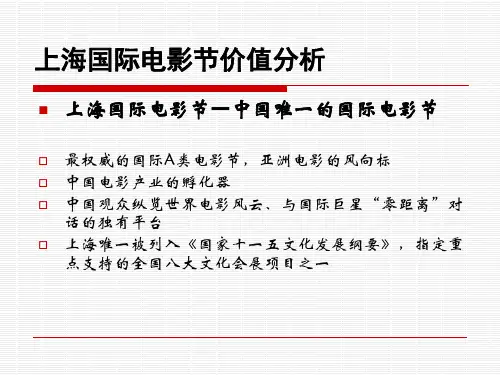 上海国际电影节指定赞助商合作企划书共27页PPT资料