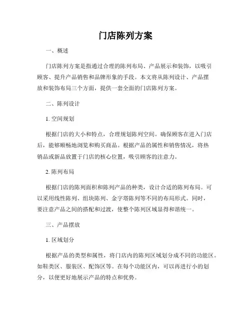 门店陈列方案