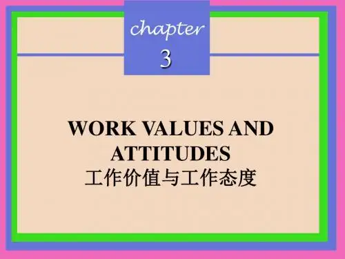 工作态度与工作价值概述