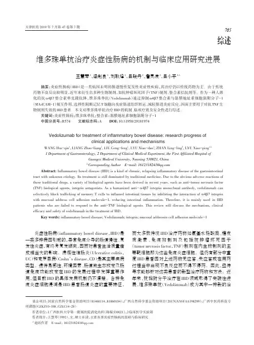 维多珠单抗治疗炎症性肠病的机制与临床应用研究进展