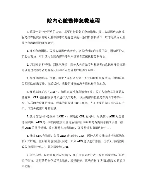 院内心脏骤停急救流程