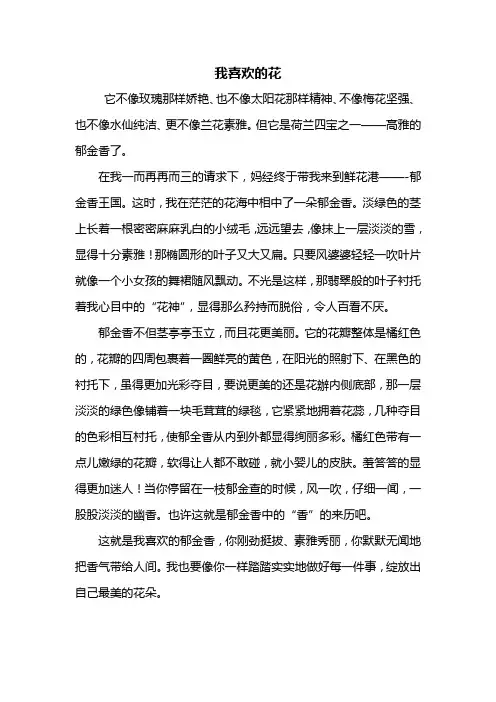 五年级作文：我喜欢的花作文500字_1