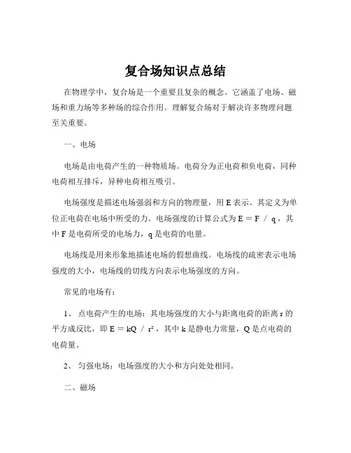 复合场知识点总结
