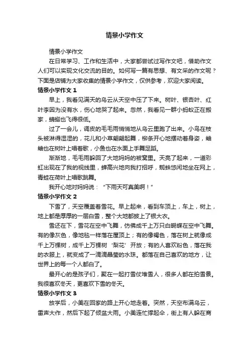 情景小学作文