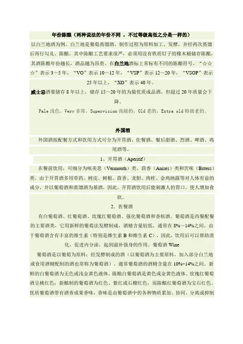 酒水知识