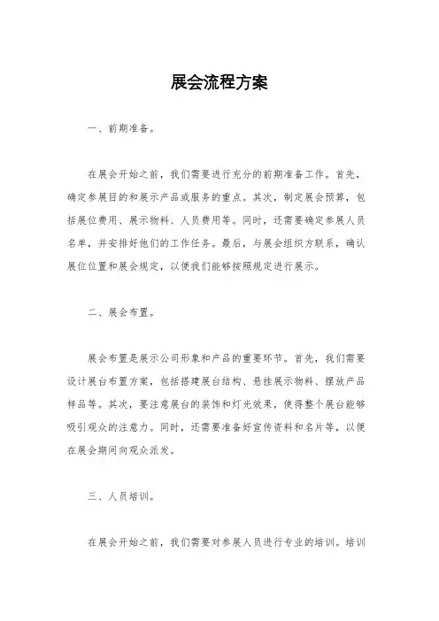 展会流程方案