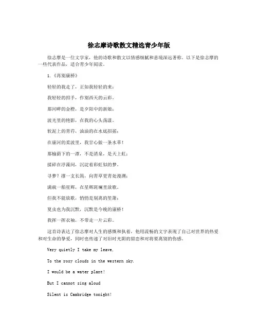 徐志摩诗歌散文精选青少年版