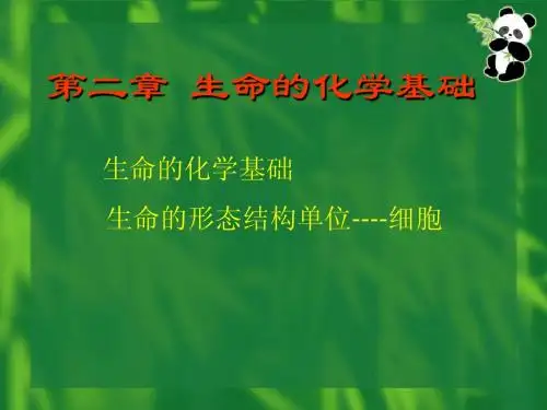 生命的化学基础