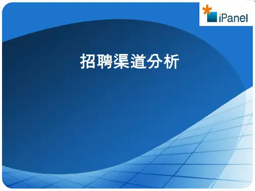 招聘渠道分析PPT42页